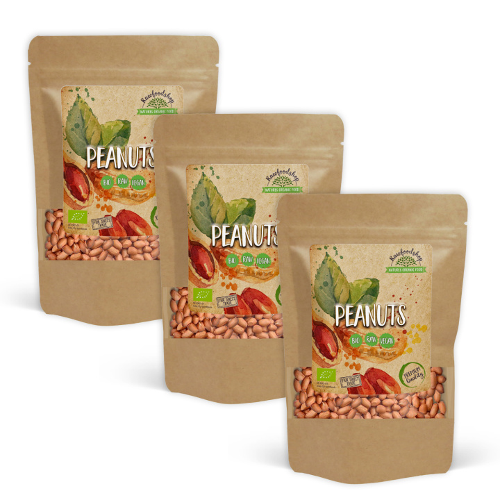 Peanøtter Premium RAW ØKO 1kg x 3 pakker i gruppen Råvarer & Drikke / Nøtter / Peanøtter hos Rawfoodshop Scandinavia AB (1725001-SET3)