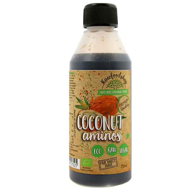 Kokos Aminos ØKO 250ml i gruppen Råvarer & Drikke / Spiskammer / Smaksetting / Soya og sauser hos Rawfoodshop Scandinavia AB (1731)