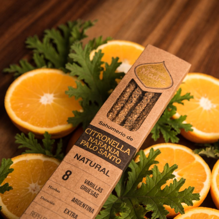 Citronella, Orange & Palo Santo røkelsespinner 8 stk i gruppen Hjem & Sjel / Stemning & duft / Røkelse hos Rawfoodshop Scandinavia AB (18-01)