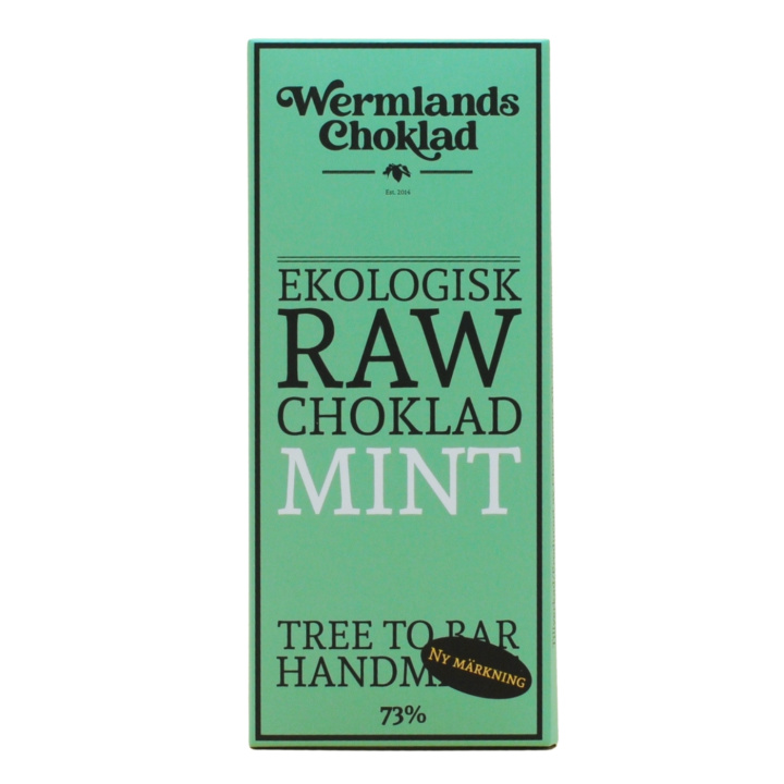 Wermlandschoklad Mint & Nibs ØKO 50g i gruppen Råvarer & Drikke / Godteri og sjokolade / Sjokolade og bars hos Rawfoodshop Scandinavia AB (1815X10)