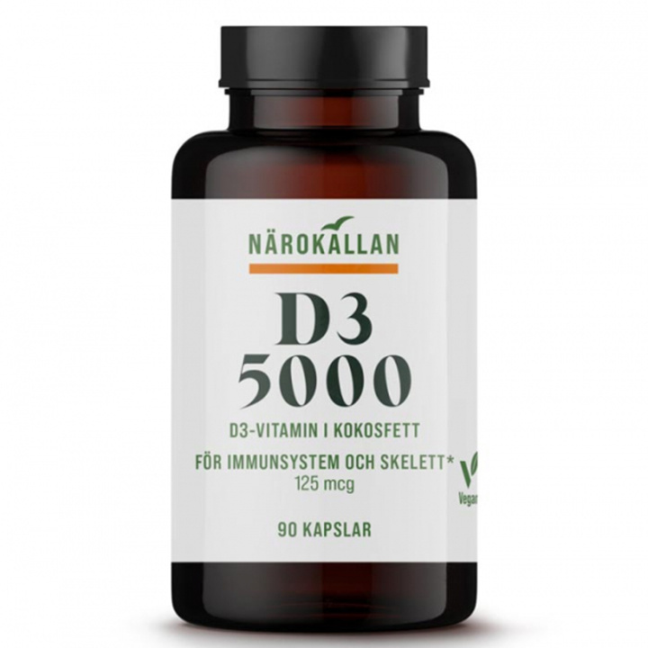D3-5000 Vegan 90 kaps i gruppen Kosttilskudd / Vitaminer / Vitamin D hos Rawfoodshop Scandinavia AB (1815)