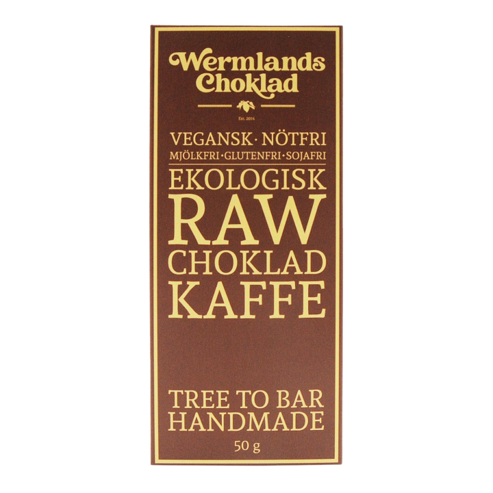 Wermlandschoklad Kaffe ØKO 50g i gruppen Råvarer & Drikke / Godteri og sjokolade / Sjokolade og bars hos Rawfoodshop Scandinavia AB (1818X10)