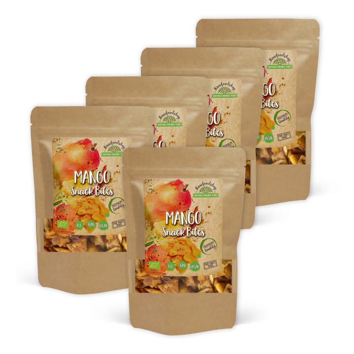 Mango Snackbiter ØKO 100g x 5 pakker i gruppen Råvarer & Drikke / Frukt og bær / Mango hos Rawfoodshop Scandinavia AB (18223100-SET5)