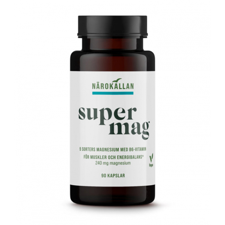 Super Magnesium 90 kaps i gruppen Kosttilskudd / Mineraler / Magnesium hos Rawfoodshop Scandinavia AB (1892)