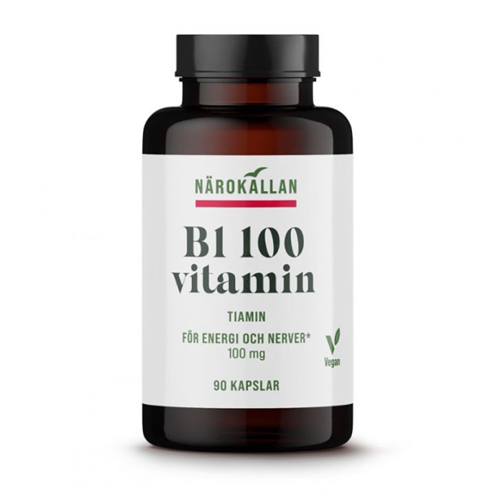 B1 100 mg i gruppen Kosttilskudd / Vitaminer / Enkle vitaminer hos Rawfoodshop Scandinavia AB (1895)