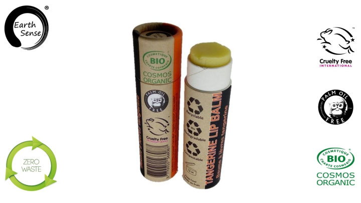 Earth Sense Lip Balme Tangerine 15ml i gruppen Hud & Kropp / Ansikte / Leppepleie hos Rawfoodshop Scandinavia AB (190080)