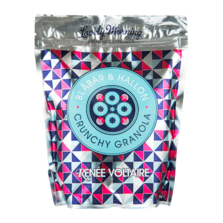 Crunchy Granola Bringebær & Blåbær 500g i gruppen Råvarer & Drikke / Spiskammer / Granola & Grøt hos Rawfoodshop Scandinavia AB (1953)