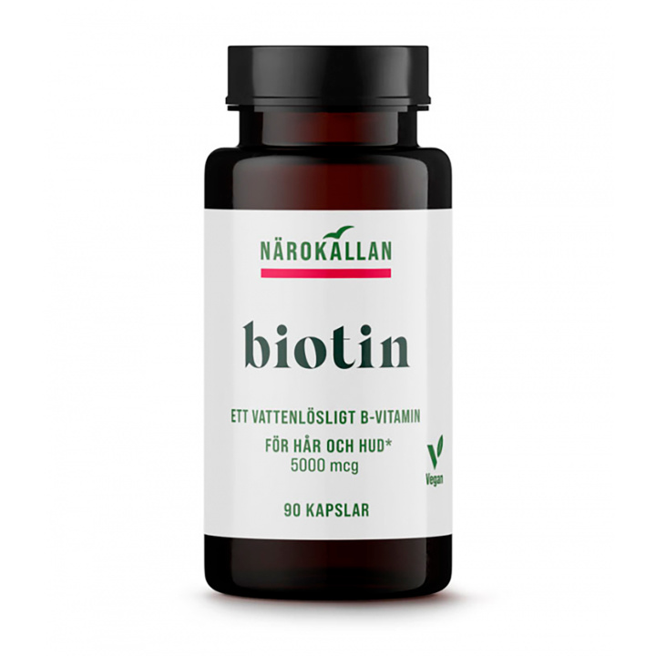 Biotin 5000mcg 90 kapsler i gruppen Kosttilskudd / Vitaminer / Vitamin B hos Rawfoodshop Scandinavia AB (1979)