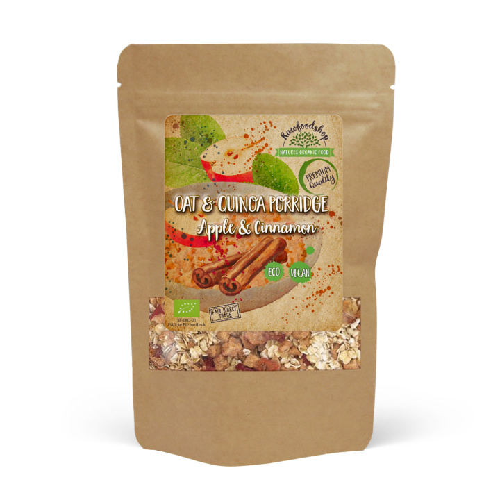 Havre- & Quinoagrøt med Eple og Kanel ØKO 500g i gruppen Råvarer & Drikke / Spiskammer / Granola & Grøt hos Rawfoodshop Scandinavia AB (200125)