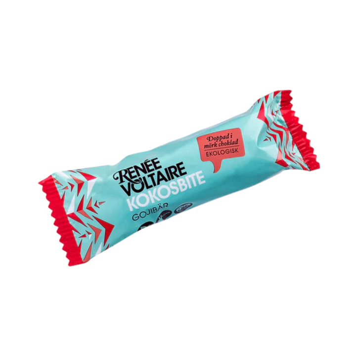 Kokosbit Gojibær ØKO 40g i gruppen Råvarer & Drikke / Godteri og sjokolade / Sjokolade og bars hos Rawfoodshop Scandinavia AB (2075)