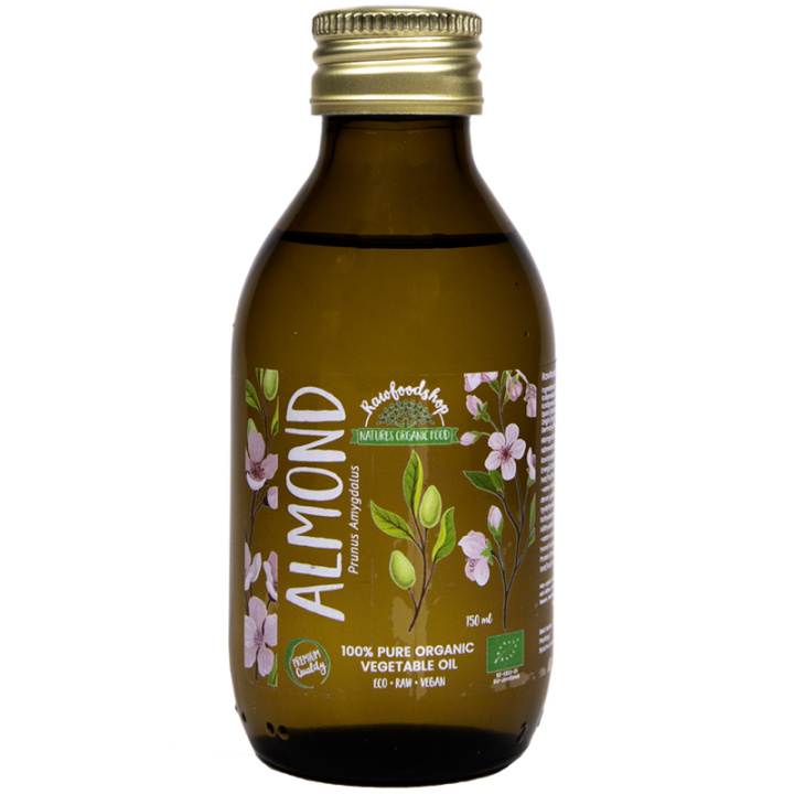 Mandelolje kaldpresset ØKO 150ml i gruppen Råvarer & Drikke / Nøtter / Nøtteoljer / Mandelolje hos Rawfoodshop Scandinavia AB (2081202)