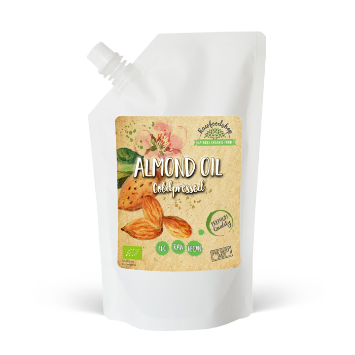 Mandelolje kaldpresset ØKO 1000ml i gruppen Råvarer & Drikke / Spiskammer / Oljer / Oljer hos Rawfoodshop Scandinavia AB (2081204)
