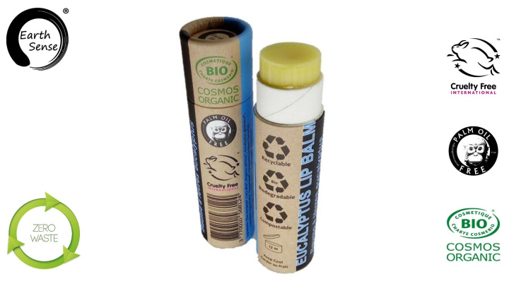 Earth Sense Lip Balm Eucalyptus 15ml i gruppen Hud & Kropp / Ansikte / Leppepleie hos Rawfoodshop Scandinavia AB (211127)
