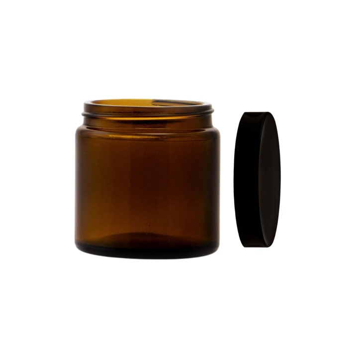 Salvekrukke Brunt glass med lokk 120 ml i gruppen Hud & Kropp / Naturlig DIY / Tilbehør hos Rawfoodshop Scandinavia AB (2120-1)