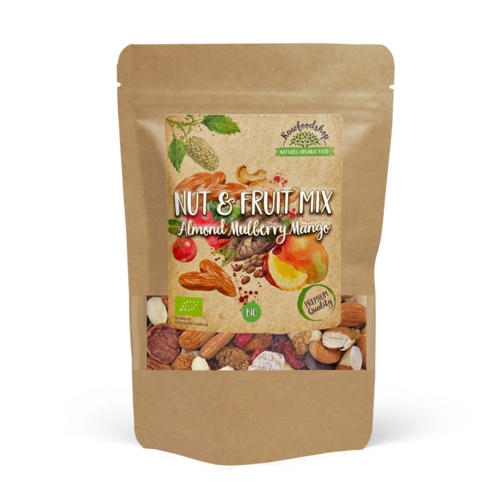 Nøtt- & Fruktmix Mandel Morbær Mango ØKO 500g i gruppen Råvarer & Drikke / Godteri og sjokolade / Snacks hos Rawfoodshop Scandinavia AB (214165)
