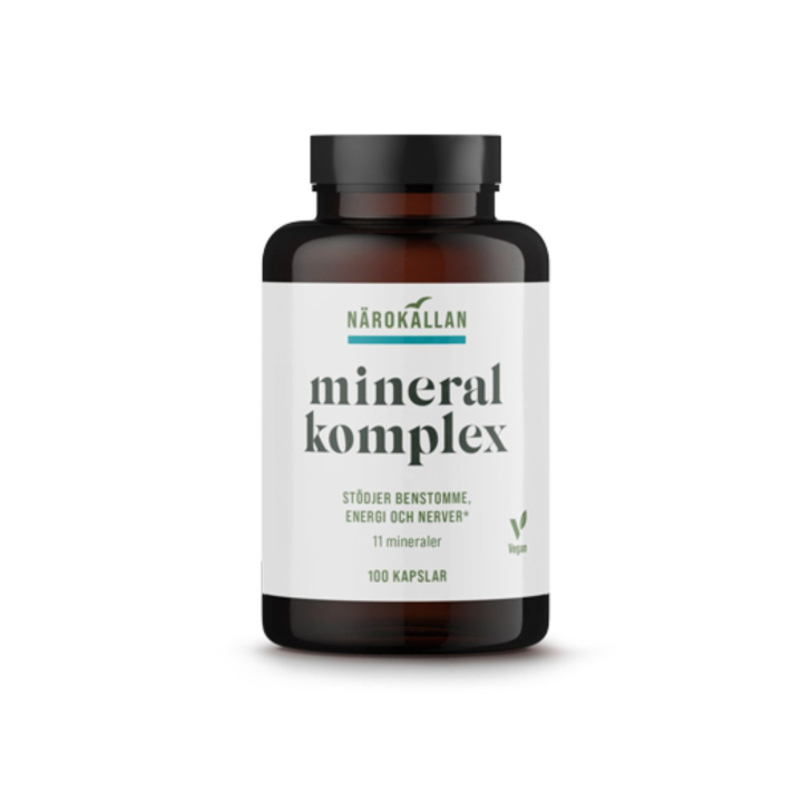 Närokällan Mineralkompleks 100 kapsler i gruppen Kosttilskudd / Mineraler / Mineralkompleks hos Rawfoodshop Scandinavia AB (2148)
