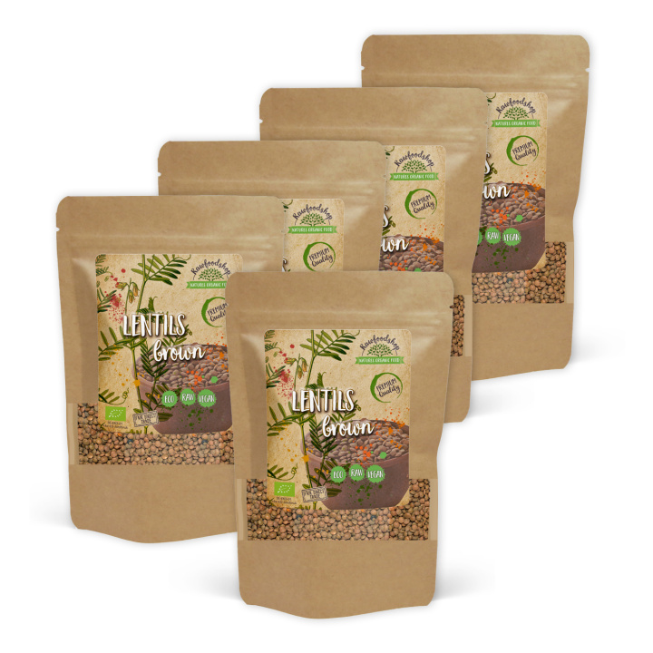 Linser Brune ØKO 500g x 5 pakker i gruppen Råvarer & Drikke / Spiskammer / Belgvekster hos Rawfoodshop Scandinavia AB (218141-SET5)