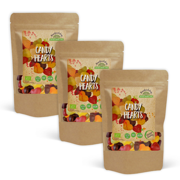 Godis-hjerter ØKO 100g x 3 pakker i gruppen Råvarer & Drikke / Godteri og sjokolade / Sukkertøy hos Rawfoodshop Scandinavia AB (221891-SET3)