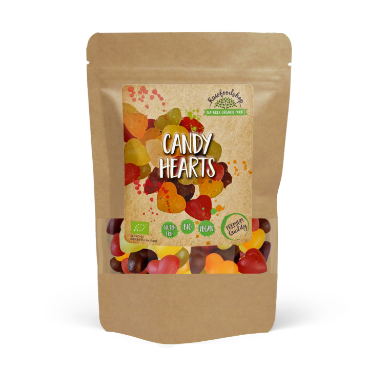 Godis-hjerter ØKO 100g i gruppen Råvarer & Drikke / Godteri og sjokolade / Sukkertøy hos Rawfoodshop Scandinavia AB (221891)
