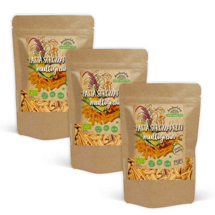 Pasta Strozzapreti Flere korn ØKO 250g x 3 pakker i gruppen Råvarer & Drikke / Spiskammer / Pasta og nudler hos Rawfoodshop Scandinavia AB (222651-SET3)