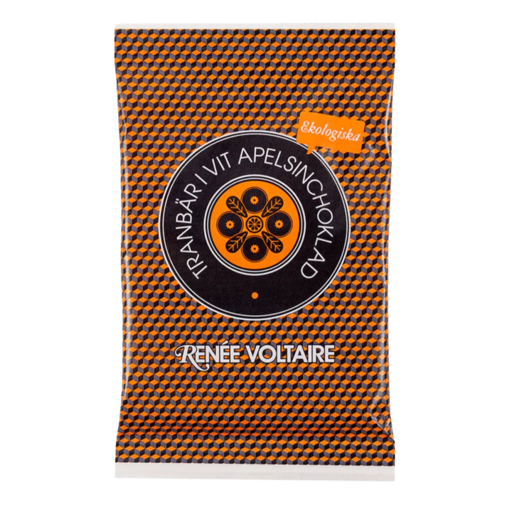 Tranebær i Hvit Appelsinsjokolade ØKO 45g i gruppen Råvarer & Drikke / Godteri og sjokolade / Snacks hos Rawfoodshop Scandinavia AB (2337)