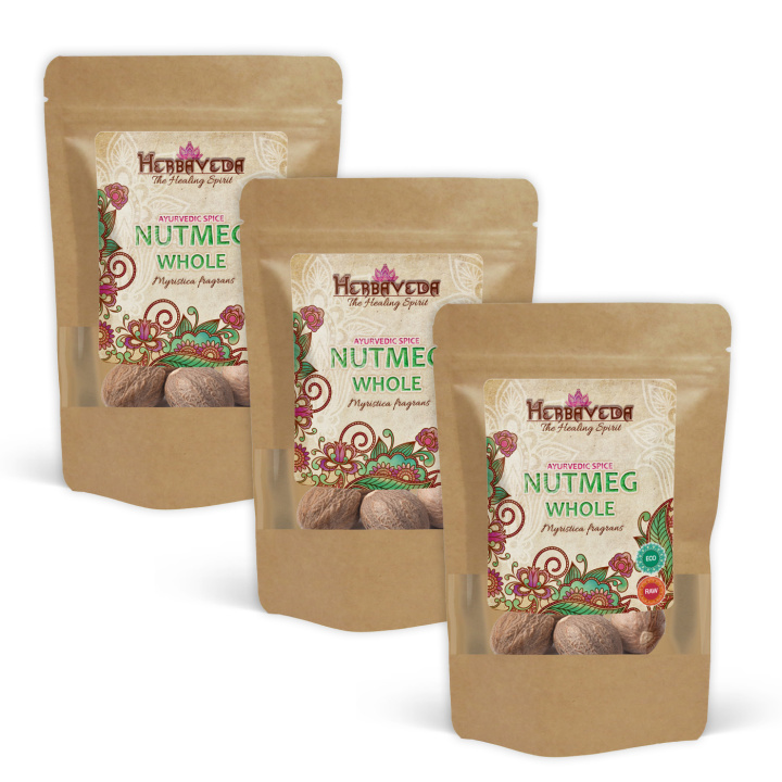 Muskatnøtt Hel ØKO 20g x 3 pakker i gruppen Råvarer & Drikke / Spiskammer / Krydder & Salt hos Rawfoodshop Scandinavia AB (234531-SET3)