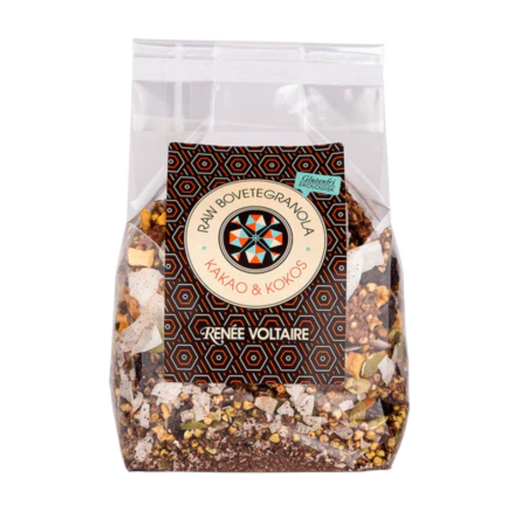 Raw Bokhvetegranola Kakao & Kokos ØKO 375g i gruppen Råvarer & Drikke / Spiskammer / Granola & Grøt hos Rawfoodshop Scandinavia AB (2374)