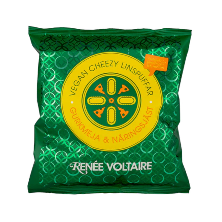 Cheezy Linsepuffer Gurkemeie & Næringsgjær ØKO 90g i gruppen Råvarer & Drikke / Godteri og sjokolade / Snacks hos Rawfoodshop Scandinavia AB (2393)