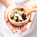 Nøtte- & Fruktmiks Macadamia Tranebær Banan ØKO 500g