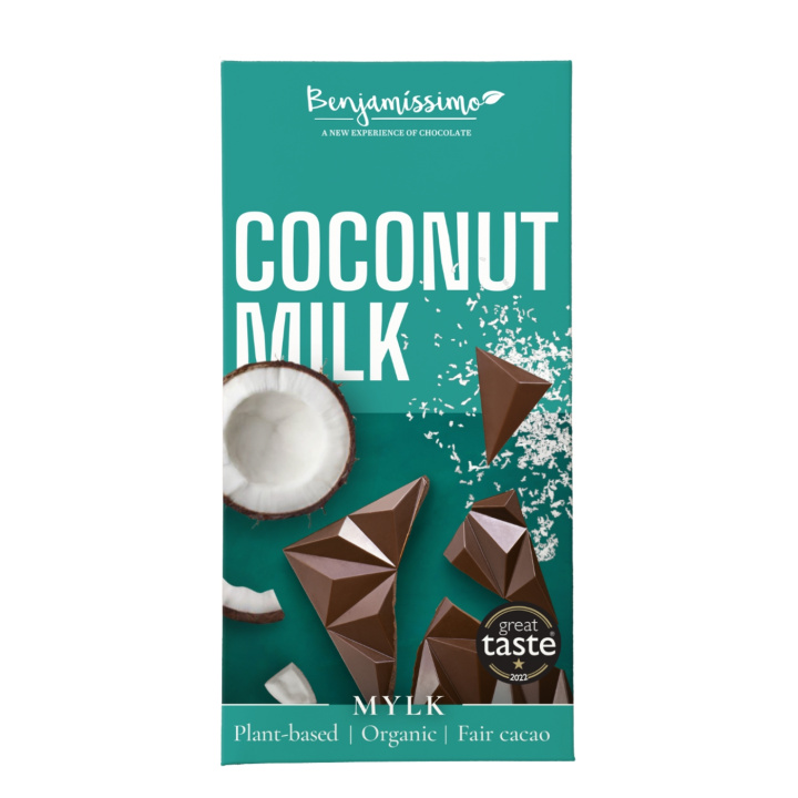 Benjamissimo Kokosmelk ØKO 60g i gruppen Råvarer & Drikke / Godteri og sjokolade / Sjokolade og bars hos Rawfoodshop Scandinavia AB (2797)