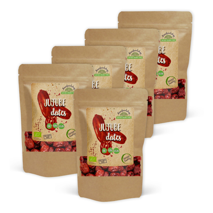 Jujube Dadler Økologiske 200 g x 5 stk i gruppen Råvarer & Drikke / Frukt og bær / Annen Frukt og Bær hos Rawfoodshop Scandinavia AB (291281200-SET5)