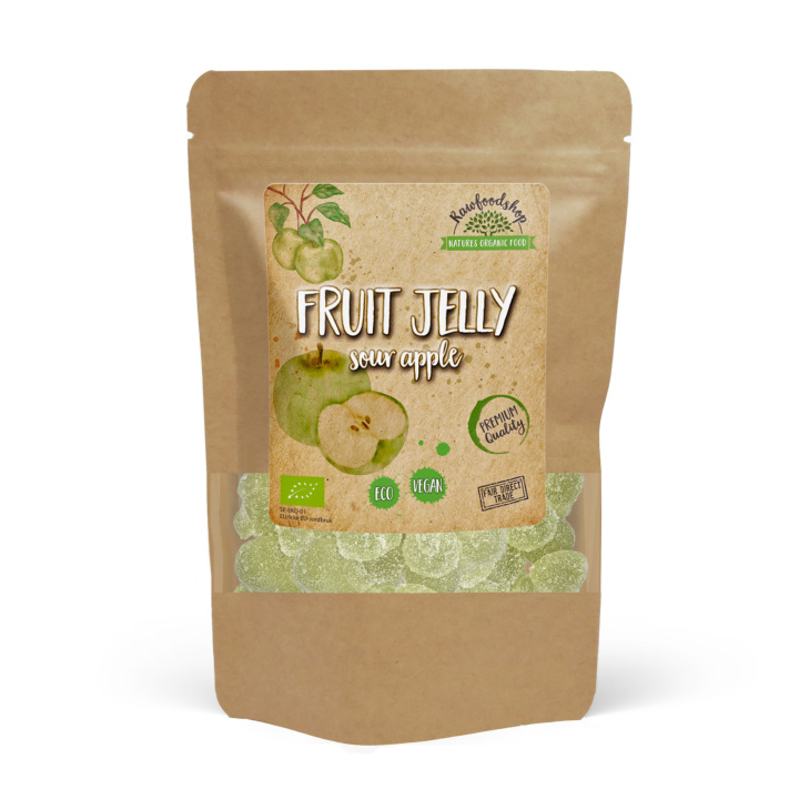 Fruktgelé Sur eple ØKO 100g i gruppen Råvarer & Drikke / Godteri og sjokolade / Sukkertøy hos Rawfoodshop Scandinavia AB (29145-100)