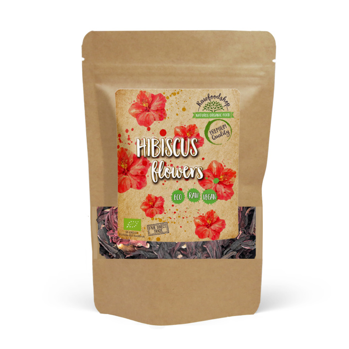 Hibiskusblomster ØKO 125g i gruppen OUTLET 20-80% / Helsekost 20-70% / Helsekost 30% hos Rawfoodshop Scandinavia AB (31897-0)