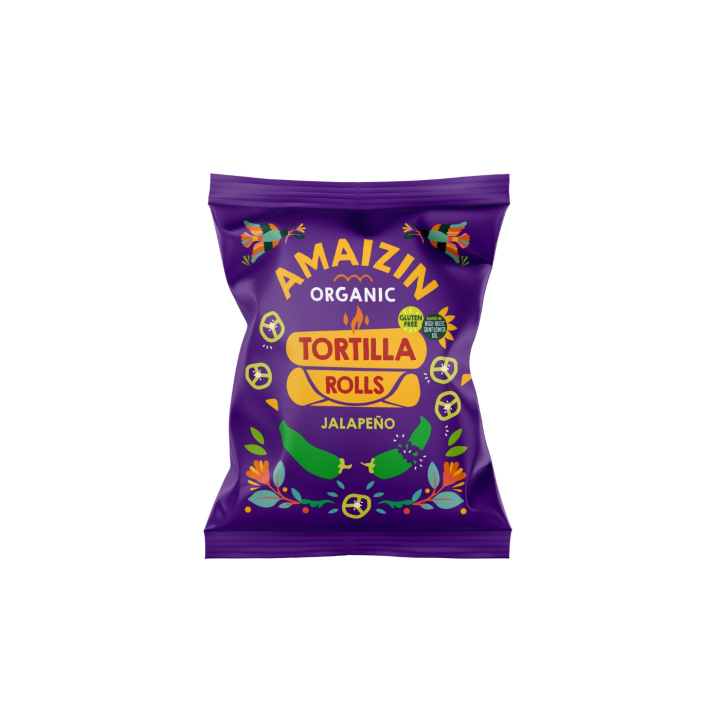 Tortilla Rolls Jalapeño ØKO 100g i gruppen Råvarer & Drikke / Godteri og sjokolade / Snacks hos Rawfoodshop Scandinavia AB (39072)