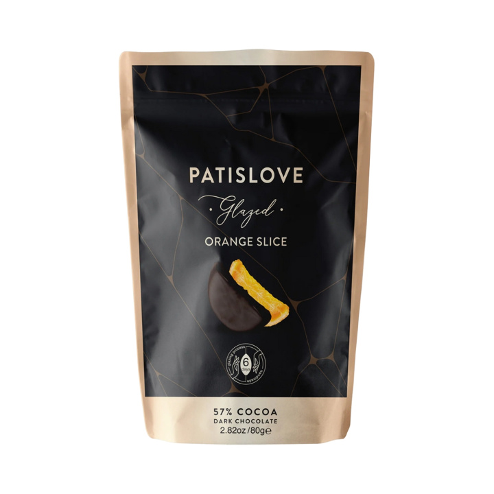 Appelsinskiver i Mørk Sjokolade 80 g i gruppen Råvarer & Drikke / Godteri og sjokolade / Snacks hos Rawfoodshop Scandinavia AB (40002485)