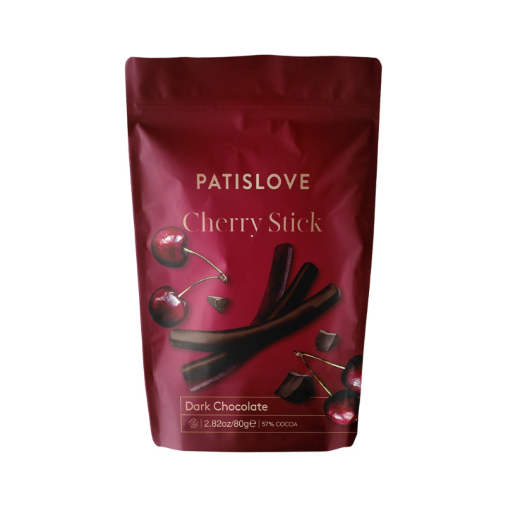 Kirsebærstaver i mørk sjokolade 80 g i gruppen Råvarer & Drikke / Godteri og sjokolade / Snacks hos Rawfoodshop Scandinavia AB (40002564)