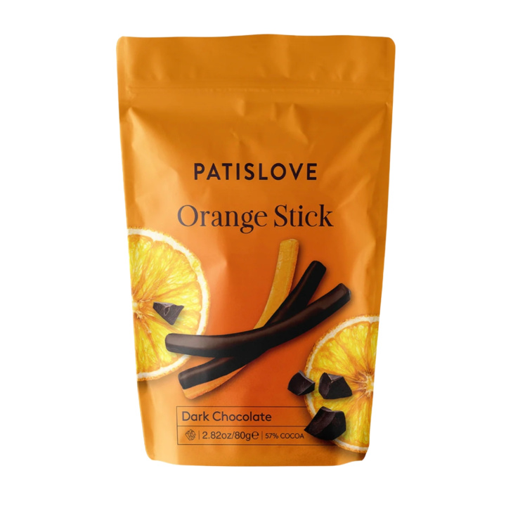 Appelsinsticks i Mørk Sjokolade 80 g i gruppen Råvarer & Drikke / Godteri og sjokolade / Sukkertøy hos Rawfoodshop Scandinavia AB (40002566)