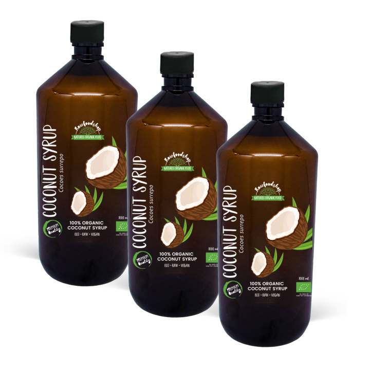 Kokossirup ØKO 1000ml x 3 flasker i gruppen Råvarer & Drikke / Baking / Sirup hos Rawfoodshop Scandinavia AB (4011510-SET3)