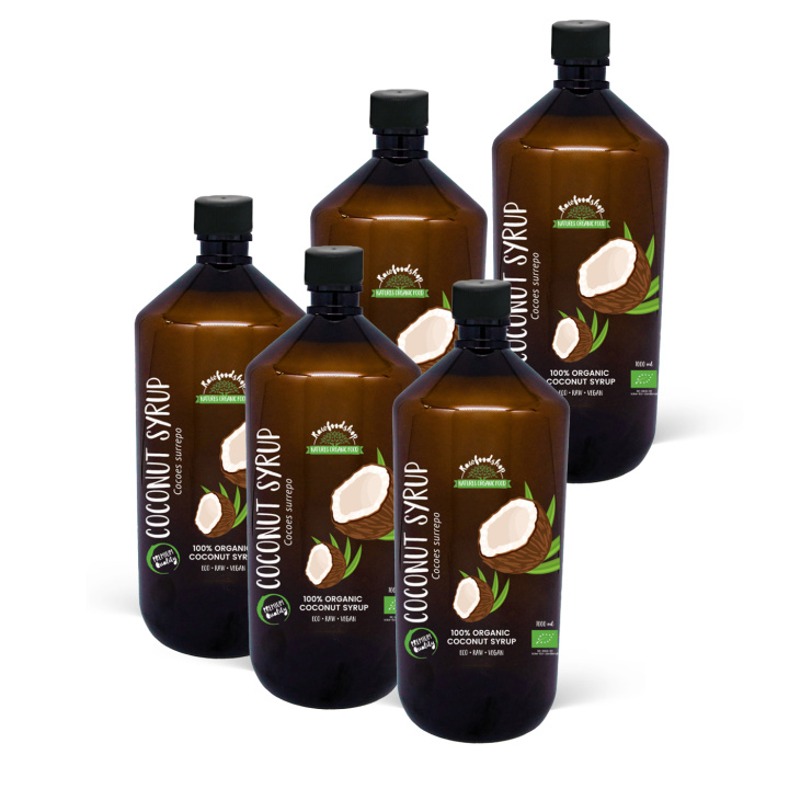 Kokossirup ØKO 1000ml x 5 flasker i gruppen Råvarer & Drikke / Baking / Sirup hos Rawfoodshop Scandinavia AB (4011510-SET5)