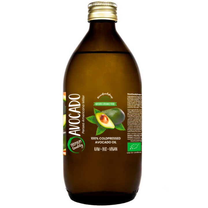 Avokadoolje ØKO 50 ml i gruppen Hud & Kropp / Naturlig DIY / Vegetabilske oljer hos Rawfoodshop Scandinavia AB (40138-1)