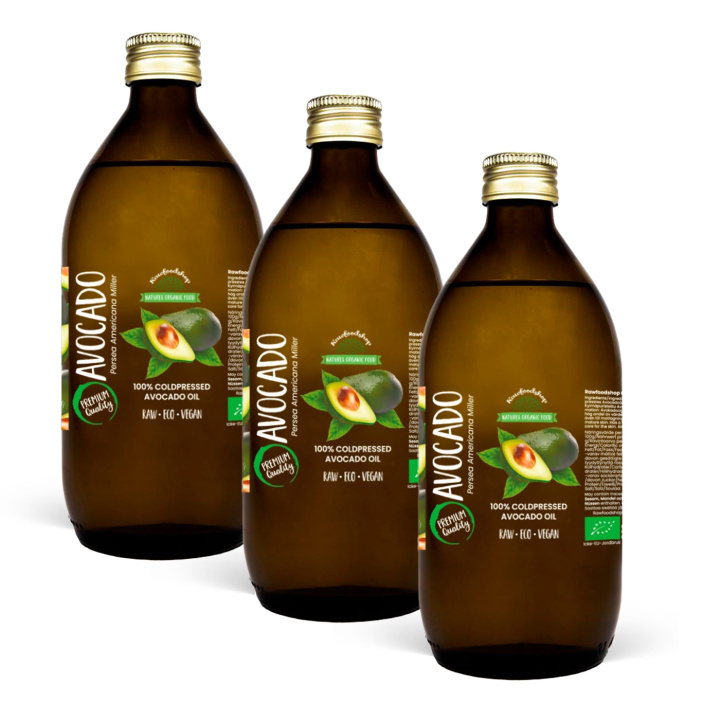 Avokadoolje ØKO 150 ml x 3 flasker i gruppen Råvarer & Drikke / Spiskammer / Oljer hos Rawfoodshop Scandinavia AB (401382-SET3)