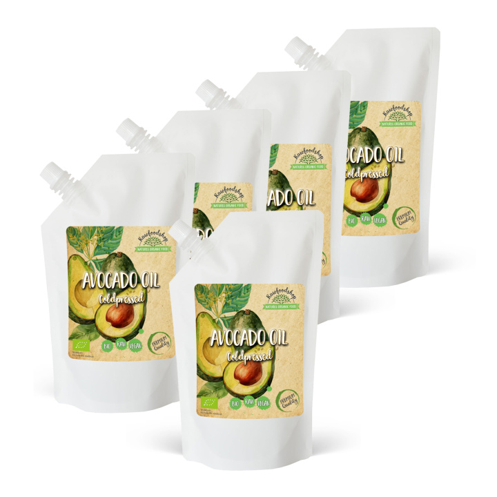 Avokadoolje ØKO 1000 ml x 5 pakker i gruppen Hud & Kropp / Naturlig DIY / Vegetabilske oljer hos Rawfoodshop Scandinavia AB (401384-SET5)