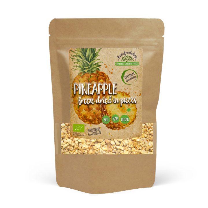 Ananas i Biter Frysetørket ØKO 50g i gruppen Råvarer & Drikke / Frukt og bær / Ananas hos Rawfoodshop Scandinavia AB (40151-50)