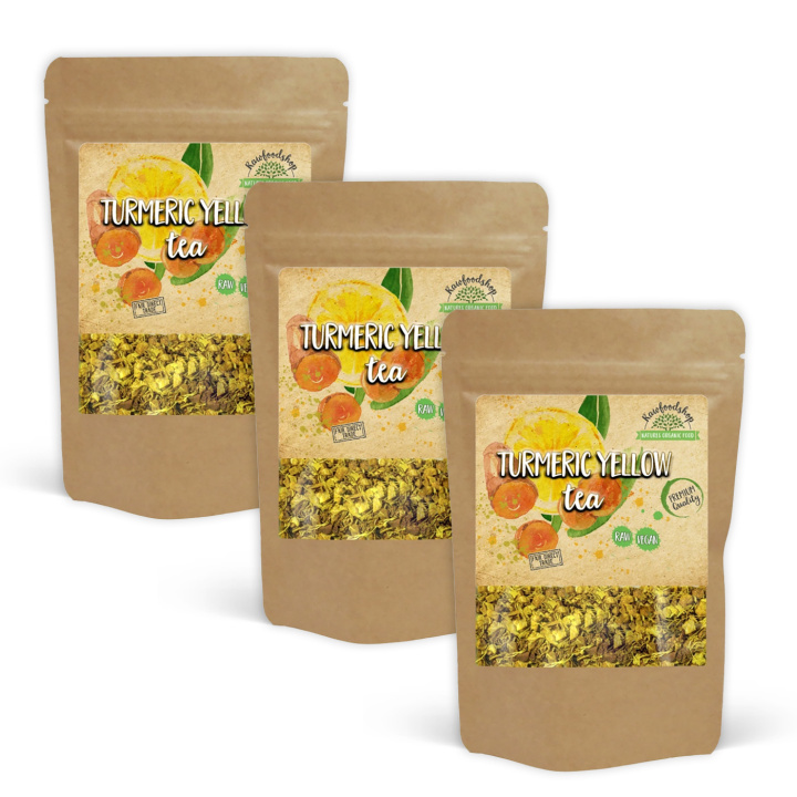 Turmeric Yellow Te 50g x 3 pakker i gruppen Råvarer & Drikke / Drikkevarer / Te hos Rawfoodshop Scandinavia AB (402425-SET3)