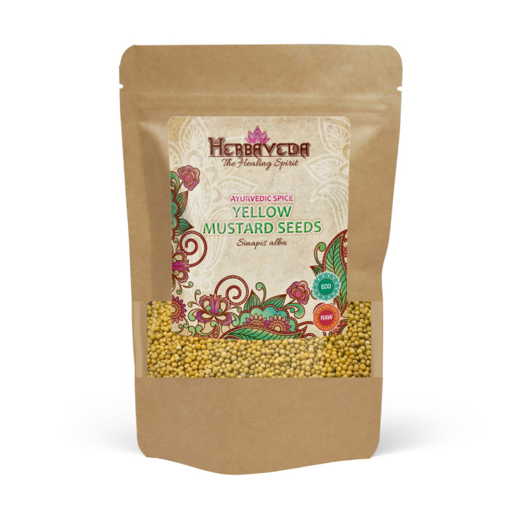 Sennepsfrø Gule ØKO 50g i gruppen Råvarer & Drikke / Spiskammer / Krydder & Salt hos Rawfoodshop Scandinavia AB (40660)