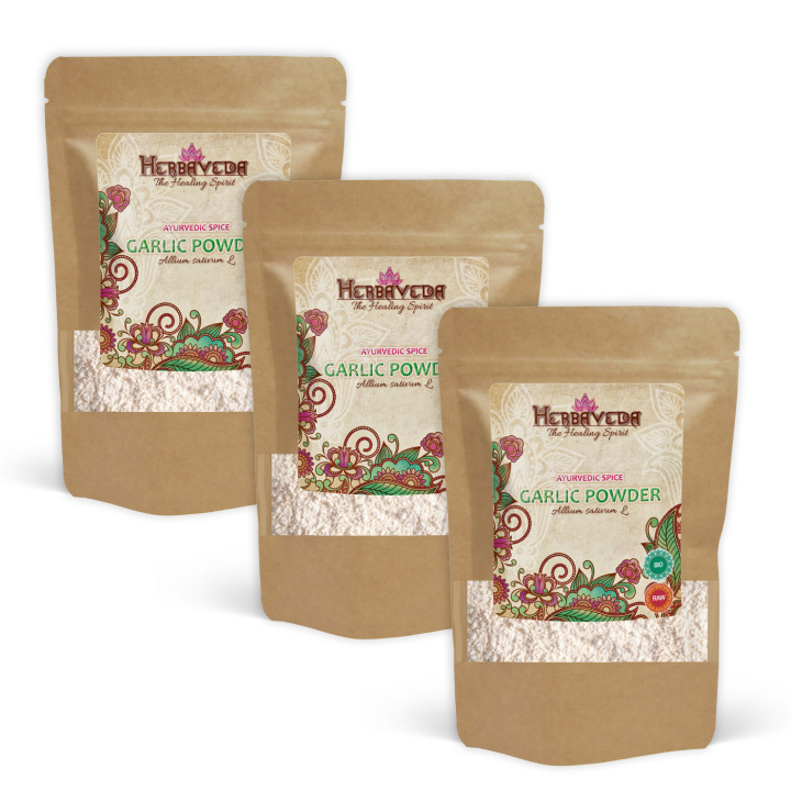 Hvitløkpulver ØKO 100g x 3 pakker i gruppen Råvarer & Drikke / Spiskammer / Krydder & Salt hos Rawfoodshop Scandinavia AB (4069411-SET3)