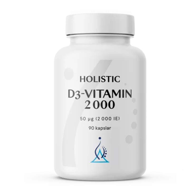 Holistic D3-Vitamin 2000 90 kaps i gruppen Kosttilskudd / Vitaminer / Enkle vitaminer hos Rawfoodshop Scandinavia AB (4140)