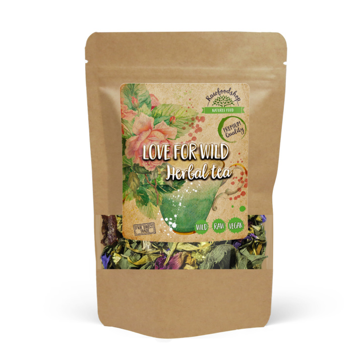 Love Herbs Vill Urtete 100g i gruppen Råvarer & Drikke / Drikkevarer / Te hos Rawfoodshop Scandinavia AB (43197)