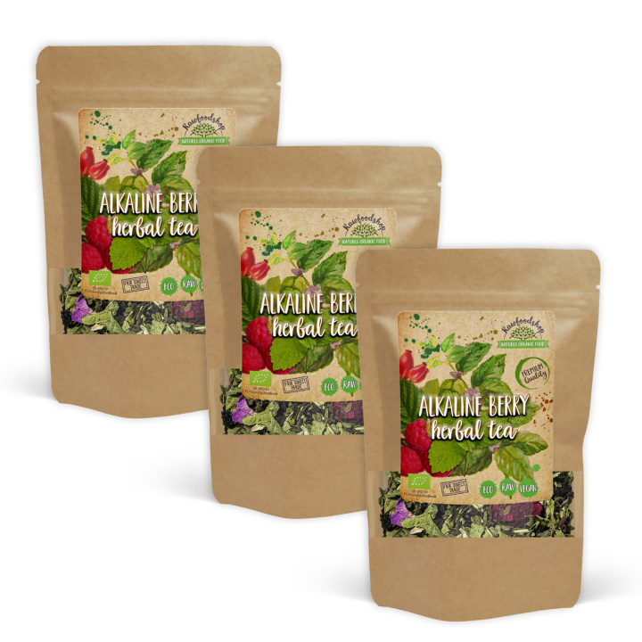 Bær & Urtete ØKO 100g x 3 pakker i gruppen Råvarer & Drikke / Drikkevarer / Te hos Rawfoodshop Scandinavia AB (437121-SET3)