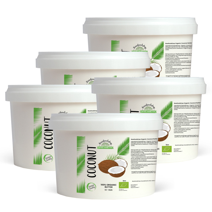 Kokosnøttsmør ØKO 500ml x 5 bokser i gruppen Råvarer & Drikke / Nøtter / Nøttesmør hos Rawfoodshop Scandinavia AB (46013FT-SET5)